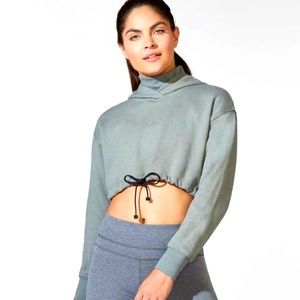 KORAL Mockneck Cropped Hoodie